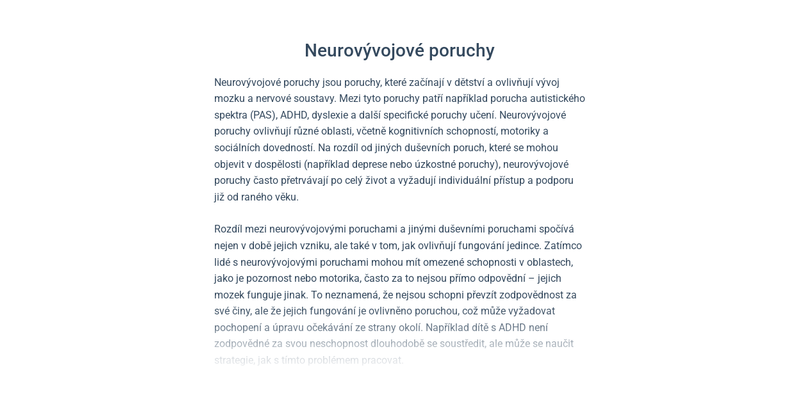 Neurovývojové poruchy