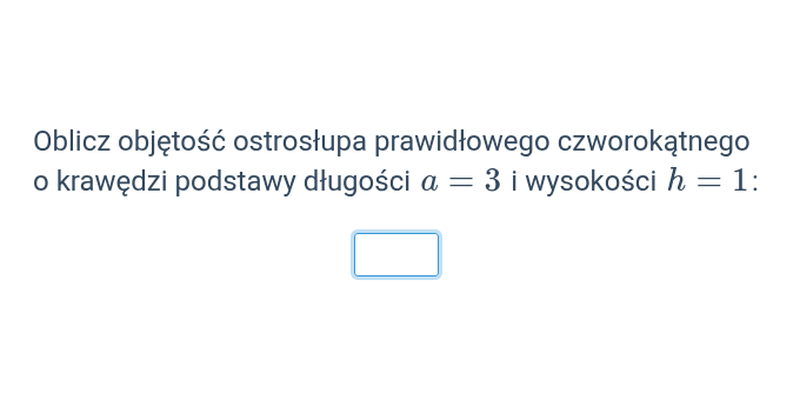 Objętość ostrosłupa