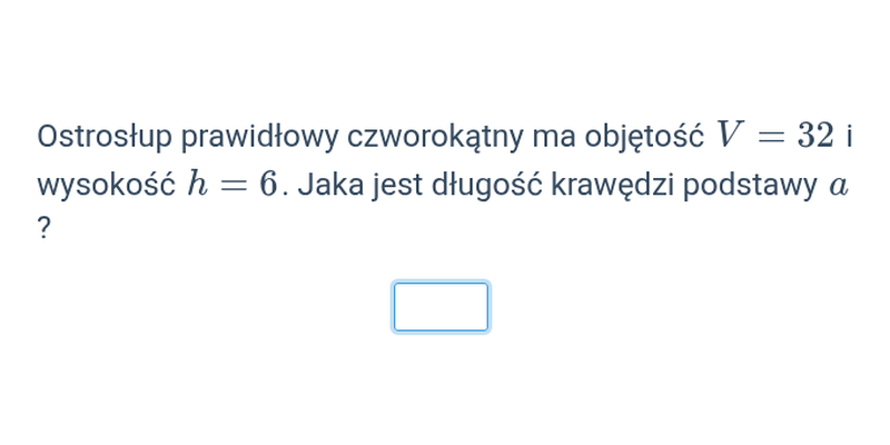 Objętość ostrosłupa