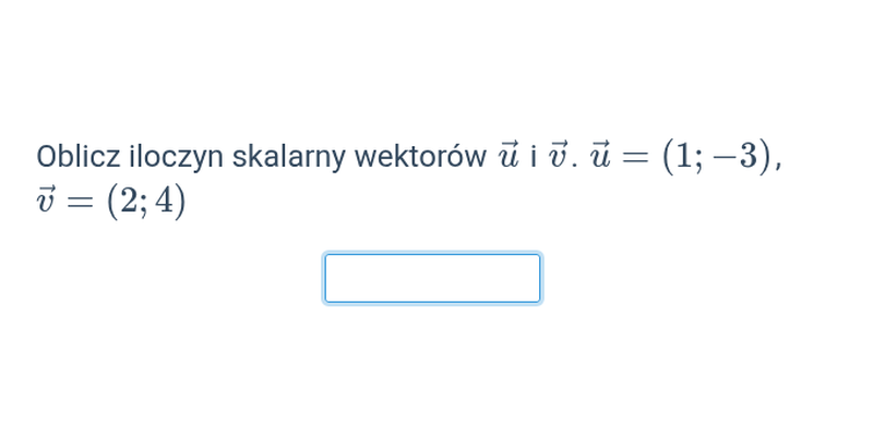 Wektory: iloczyn skalarny