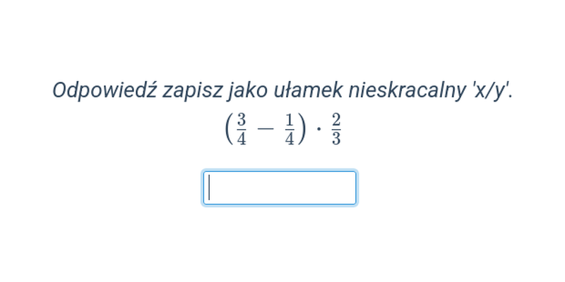 Różne działania na ułamkach zwykłych