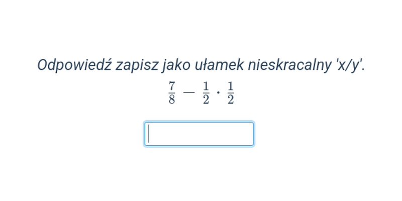 Różne działania na ułamkach zwykłych