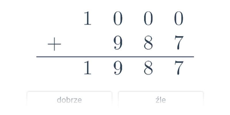 Dodawanie pisemne powyżej 1000