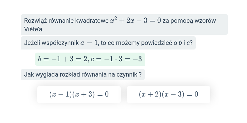 Równiania kwadratowe: wzory Viète’a