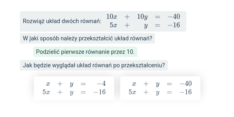 Układ dwóch równań: rozwiązywanie metodą dodawania