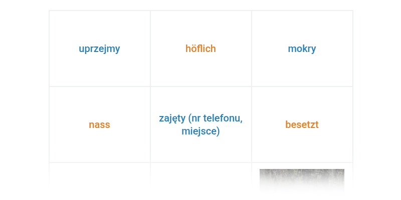 Podstawowe przymiotniki