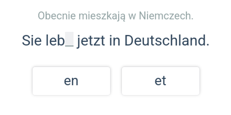 Czasowniki słabe – cz. teraź.