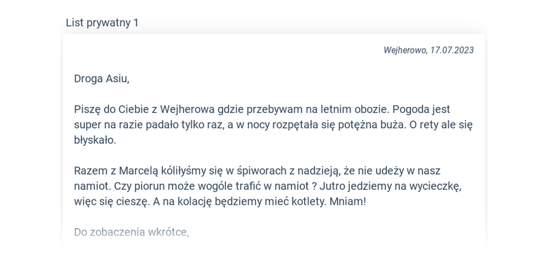 Listy, pisma, instrukcje