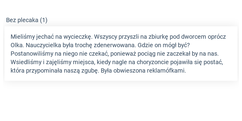 Różne teksty I