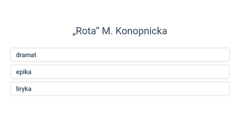 Do jakiego rodzaju literackiego należy utwór?