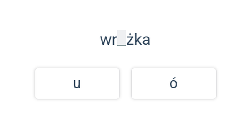 Pisownia ó i u dla najmłodszych