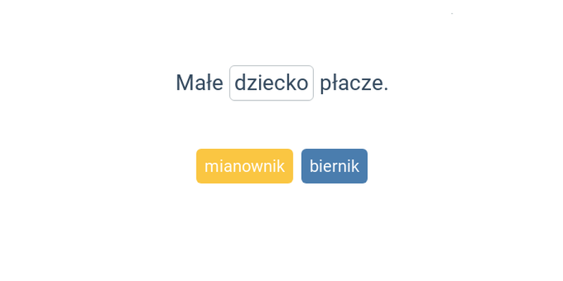 Mianownik czy biernik?