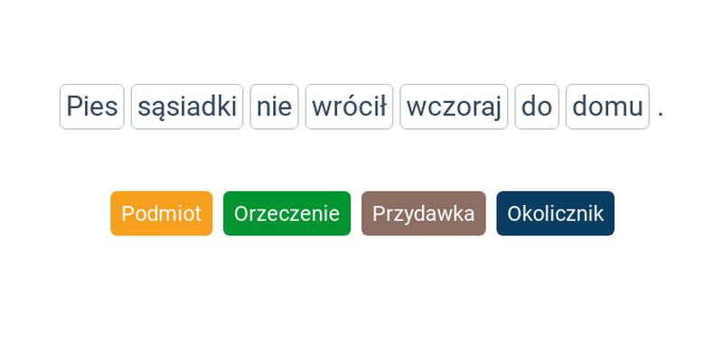 Różne części zdania