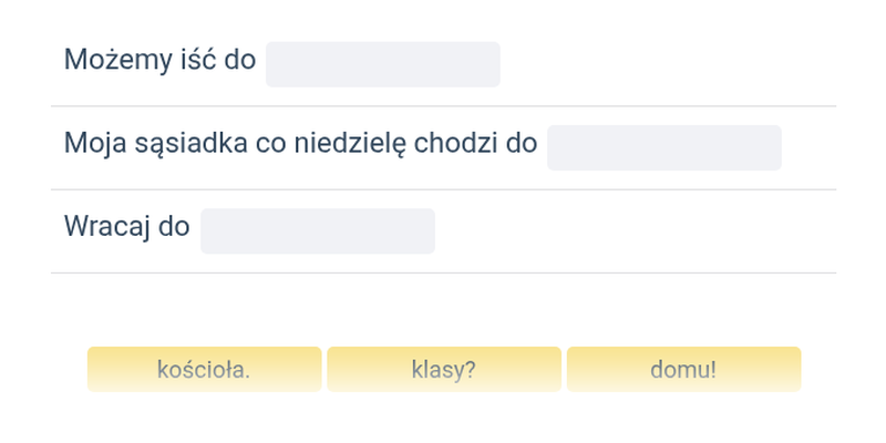 Zdania oznajmujące, rozkazujące, pytające