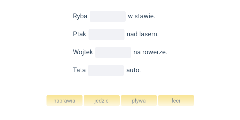 Czytanie krótkich zdań